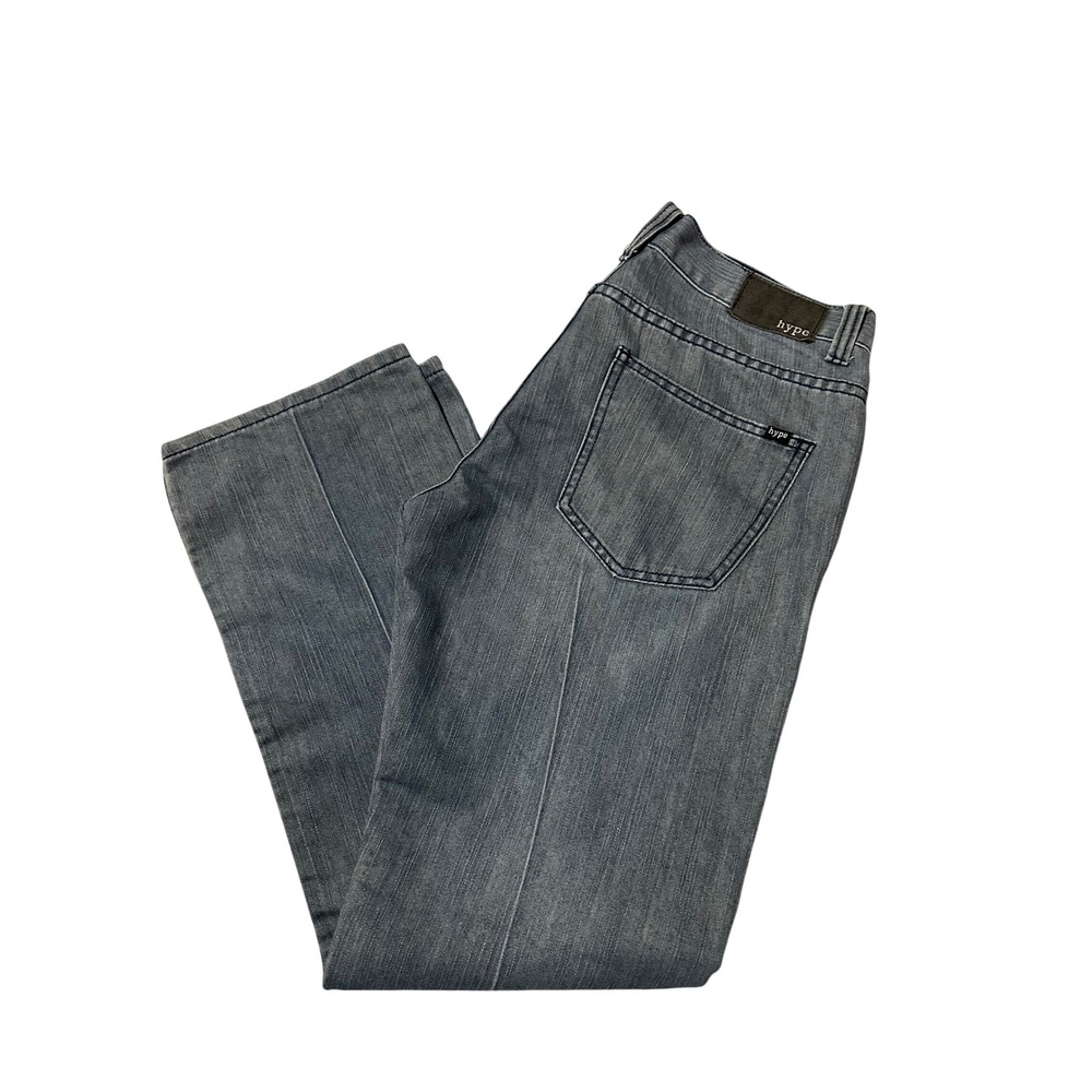 Hype Mens Straight Leg Denim Jeans Blue Medium Wash 34x32 Cotton Blend